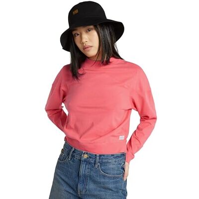 G-STAR RAW Women's Tops Constructed Loose Mock t ls wmn, Rosa (Flamingo D24627-D601-2023), XL G-STAR RAW Women's Tops Constructed Loose Mock t ls wmn, Rosa (Flamingo D24627-D601-2023), XL