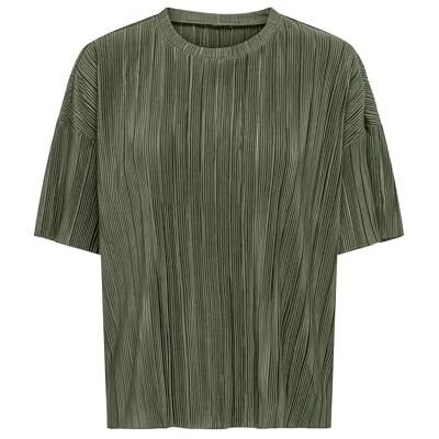 ONLY Damen Onlravenna S/S Plisse Top Noos JRS T-Shirt, Four Leaf Clover, M ONLY Damen Onlravenna S/S Plisse Top Noos JRS T-Shirt, Four Leaf Clover, M