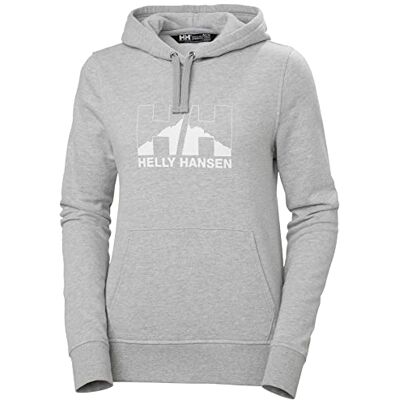 Hansen Damen W Nord Graphic Pullover Hoodie, Grau-Melange, M Hansen Damen W Nord Graphic Pullover Hoodie, Grau-Melange, M