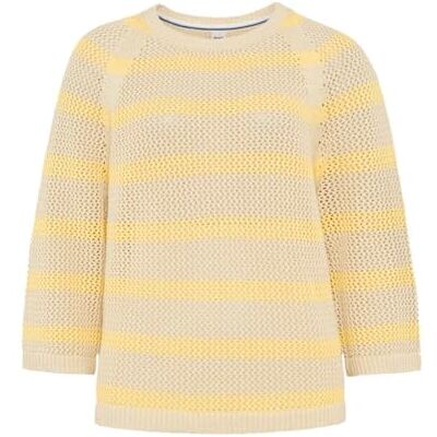 BRAX Damen Style Nala Organic Striped Cotton Ajour Pullover BRAX Damen Style Nala Organic Striped Cotton Ajour Pullover
