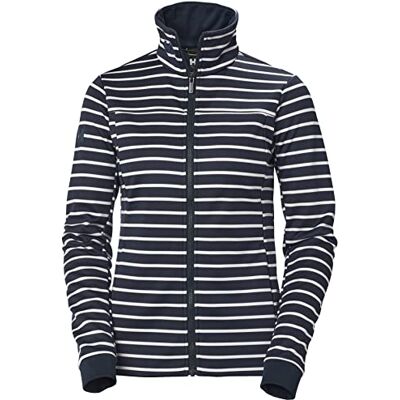 Hansen Damen W Crew Fleecejacke, Marineblauer Streifen, M Hansen Damen W Crew Fleecejacke, Marineblauer Streifen, M