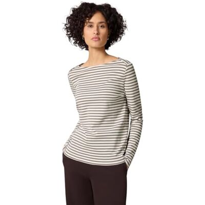 Street One Gestreiftes T-Shirt Light Terra Mocha 40 Street One Gestreiftes T-Shirt Light Terra Mocha 40