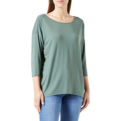 ONLY Damen Onlmoster 3/4 Shoulder Tape Cs Top, Laurel Wreath/Detail:melange, S ONLY Damen Onlmoster 3/4 Shoulder Tape Cs Top, Laurel Wreath/Detail:melange, S