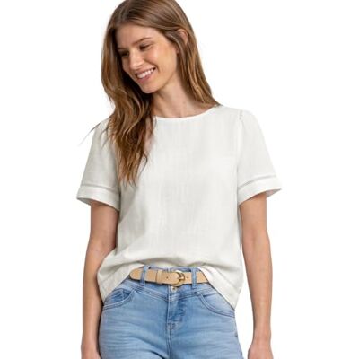 Street One Blusenshirt mit Rundhals und Tape-Details Street One Blusenshirt mit Rundhals und Tape-Details