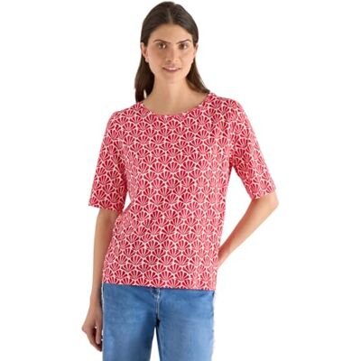 Cecil T-Shirt mit Rundhals und Muschelprint Glazed Apple red L Cecil T-Shirt mit Rundhals und Muschelprint Glazed Apple red L
