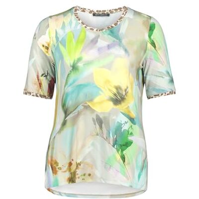 Betty Barclay Damen Printshirt mit Rundhalsausschnitt 40, Mint/Nature Betty Barclay Damen Printshirt mit Rundhalsausschnitt 40, Mint/Nature
