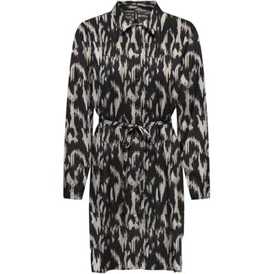 ONLY Damen Onlnova Life Elite L/S Shirt Dress Kleid, Black/AOP:590 Rough Animal, Small ONLY Damen Onlnova Life Elite L/S Shirt Dress Kleid, Black/AOP:590 Rough Animal, Small