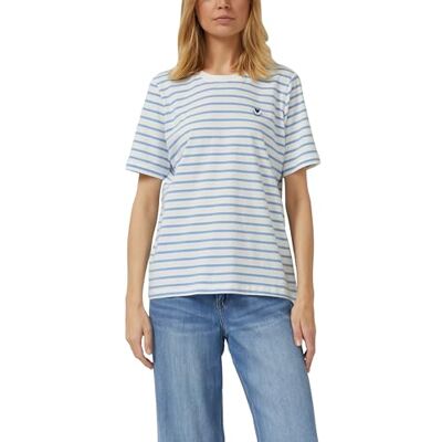 s.Oliver Gestreiftes Jersey-T-Shirt mit Herz-Stickerei s.Oliver Gestreiftes Jersey-T-Shirt mit Herz-Stickerei