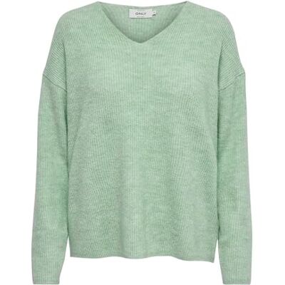 ONLY Damen ONLCAMILLA V-Neck L/S Strickpullover KNT 15204588, Ether/Detail:Melange,XS ONLY Damen ONLCAMILLA V-Neck L/S Strickpullover KNT 15204588, Ether/Detail:Melange,XS