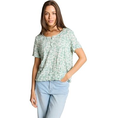 TOM TAILOR T-Shirt Henley mit Alloverprint TOM TAILOR T-Shirt Henley mit Alloverprint
