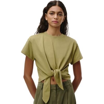 LeGer by Lena Gercke LeGer Tessy T-Shirt Kurzarm Tshirt Damen mit Knotendetail lockere Passform Oberteil aus Baumwolle Mode für Damen by Lena Gercke Gr. 34-71 LeGer by Lena Gercke LeGer Tessy T-Shirt Kurzarm Tshirt Damen mit Knotendetail lockere Passform Oberteil aus Baumwolle Mode für Damen by Lena Gercke Gr. 34-71