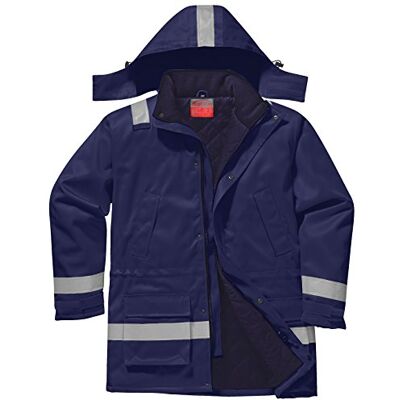 Portwest Flammhemmende Antistatik Winterjacke , Größe: XXL, Farbe: Marine, FR59NARXXL Portwest Flammhemmende Antistatik Winterjacke , Größe: XXL, Farbe: Marine, FR59NARXXL