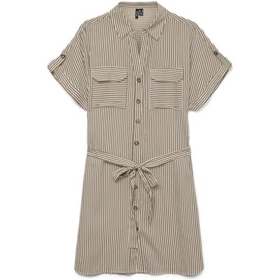 VERO MODA Vmbumpy Ss Short Shirt Dress WVN Noos VERO MODA Vmbumpy Ss Short Shirt Dress WVN Noos