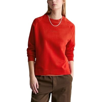 Marc O' Polo Marc OߴPolo Denim Damen Sweatshirt aus Bio-Baumwolle mit Raglanärmeln, Rot (Carmine Red), L Marc O' Polo Marc OߴPolo Denim Damen Sweatshirt aus Bio-Baumwolle mit Raglanärmeln, Rot (Carmine Red), L