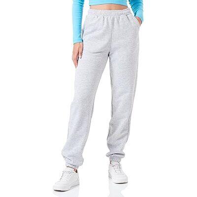 JJXX JACK & JONES Damen JXABBIE RLX HW Every Pants SWT NOOS Hose, Light Grey Melange/Print:White Logo, S JJXX JACK & JONES Damen JXABBIE RLX HW Every Pants SWT NOOS Hose, Light Grey Melange/Print:White Logo, S