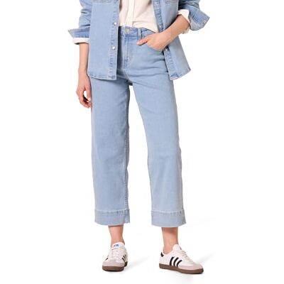 Amazon Essentials Damen Knöchellange Weit Geschnittene Regular-Fit-Jeans Auslaufmodell, Helle Waschung, 38 Amazon Essentials Damen Knöchellange Weit Geschnittene Regular-Fit-Jeans Auslaufmodell, Helle Waschung, 38