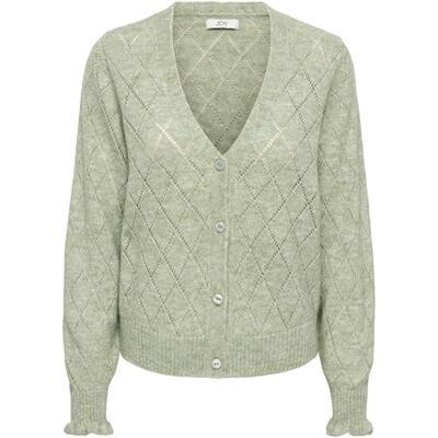 JDY Damen letty L/S V-Neck Struc Cardi KNT Noos, Seagrass, L JDY Damen letty L/S V-Neck Struc Cardi KNT Noos, Seagrass, L
