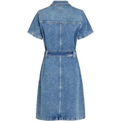 Tommy Hilfiger Damen Jeanskleid Knee Belted Ali Kurzarm, Blau (Ali), 44 Tommy Hilfiger Damen Jeanskleid Knee Belted Ali Kurzarm, Blau (Ali), 44