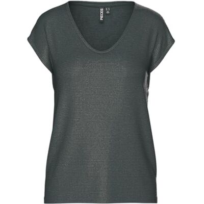 PIECES Pcbillo Tee Lurex Stripes JRS Noos Bc PIECES Pcbillo Tee Lurex Stripes JRS Noos Bc