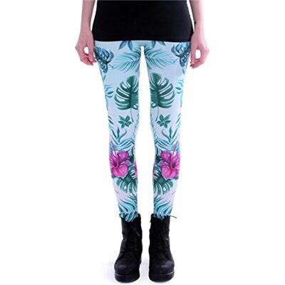 cosey Bedruckte Bunte Leggins (Einheitsgröße) Verschiedene Leggings Designs, Tropfenpflanzen, Einheitsgröße cosey Bedruckte Bunte Leggins (Einheitsgröße) Verschiedene Leggings Designs, Tropfenpflanzen, Einheitsgröße