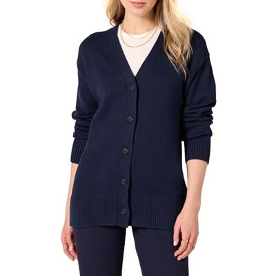 Amazon Essentials Damen Mittelschwerer Relaxed-Fit-Cardigan-Pullover, Marineblau, M Amazon Essentials Damen Mittelschwerer Relaxed-Fit-Cardigan-Pullover, Marineblau, M