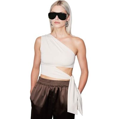 LeGer by Lena Gercke LeGer Leia Top One-Shoulder Top Damen mit Knotendetail körpernahe Passform Oberteil mit Cut-Outs Mode für Damen by Lena Gercke Gr. 34-63 LeGer by Lena Gercke LeGer Leia Top One-Shoulder Top Damen mit Knotendetail körpernahe Passform Oberteil mit Cut-Outs Mode für Damen by Lena Gercke Gr. 34-63