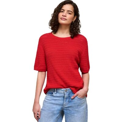 Street One Studio Kurzarm Pullover mit Lochmuster Street One Studio Kurzarm Pullover mit Lochmuster