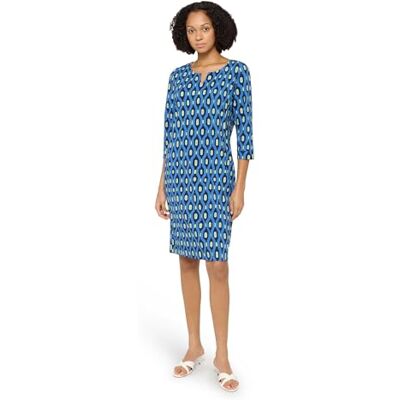 Cartoon Damen Casual-Kleid mit Muster 44, Blau/Grün Cartoon Damen Casual-Kleid mit Muster 44, Blau/Grün