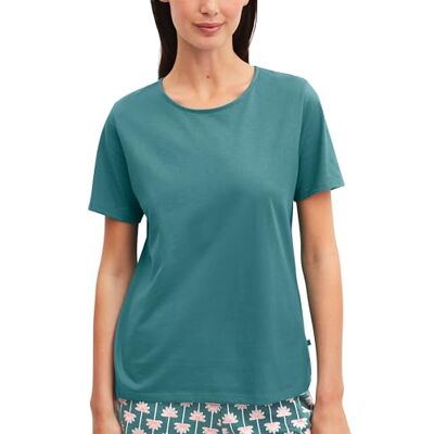 CALIDA Favourites T-Shirt Damen, aus Bio-Baumwolle, elastisch, formstabil, hautfreundlich, atmungsaktiv North sea Green 40-42 CALIDA Favourites T-Shirt Damen, aus Bio-Baumwolle, elastisch, formstabil, hautfreundlich, atmungsaktiv North sea Green 40-42