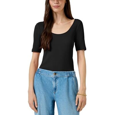 QS Geripptes Halbarmshirt QS Geripptes Halbarmshirt