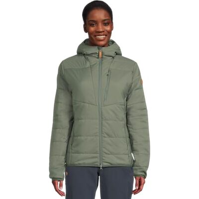 Fjällräven Damen Keb Padded Hoodie Jacke, Patina Green, XS Fjällräven Damen Keb Padded Hoodie Jacke, Patina Green, XS