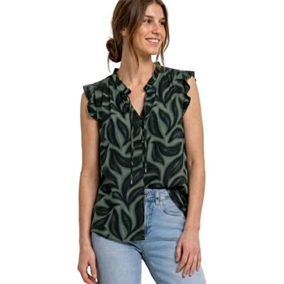 Street One Blusentop mit Rüschen deep Bound Green 46 Street One Blusentop mit Rüschen deep Bound Green 46