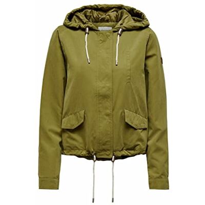 ONLY Damen ONLSKYLAR Hood Spring Jacket CC OTW Jacke, Olive Drab,XS ONLY Damen ONLSKYLAR Hood Spring Jacket CC OTW Jacke, Olive Drab,XS