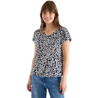 Cecil Shirt mit Spitzendetail und Leo-Print Cecil Shirt mit Spitzendetail und Leo-Print