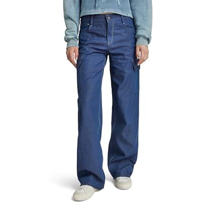 G-STAR RAW Damen Judee Cargo Low Waist Loose Jeans, Blau (raw Denim D24673-D541-001), 29W / 30L G-STAR RAW Damen Judee Cargo Low Waist Loose Jeans, Blau (raw Denim D24673-D541-001), 29W / 30L