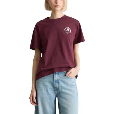 Marc O' Polo Marc OߴPolo Denim Damen T-Shirt mit Rundhalsausschnitt Regular Fit, Rot (Merlot Red), L Marc O' Polo Marc OߴPolo Denim Damen T-Shirt mit Rundhalsausschnitt Regular Fit, Rot (Merlot Red), L