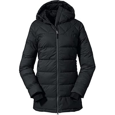 Schöffel Damen Insulated Parka Boston L, wasserabweisender, winddichter Parka, funktioneller und stylischer Wintermantel, black, 34 Schöffel Damen Insulated Parka Boston L, wasserabweisender, winddichter Parka, funktioneller und stylischer Wintermantel, black, 34