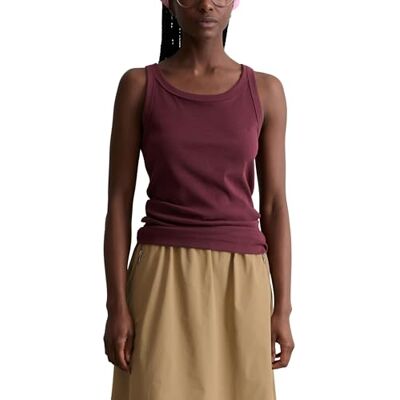 Marc O' Polo Marc OߴPolo Denim Damen Tanktop mit Stretch-Anteil Slim Fit, Rot (Merlot Red), XXS Marc O' Polo Marc OߴPolo Denim Damen Tanktop mit Stretch-Anteil Slim Fit, Rot (Merlot Red), XXS