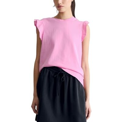 Marc O' Polo Marc OߴPolo Denim Damen Tanktop mit Volantärmeln Regular Fit, Rosa (Pale Bubblegum), L Marc O' Polo Marc OߴPolo Denim Damen Tanktop mit Volantärmeln Regular Fit, Rosa (Pale Bubblegum), L