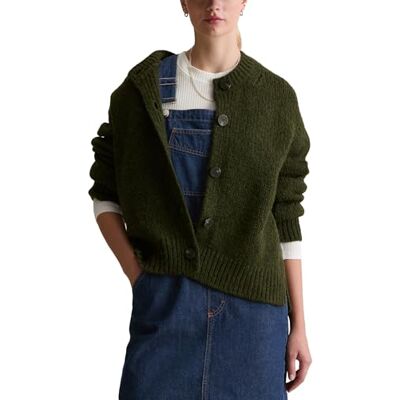 Marc O' Polo Marc OߴPolo Denim Damen Cardigan weich Relaxed Fit, Grün (Dark Green Melange 03), XS Marc O' Polo Marc OߴPolo Denim Damen Cardigan weich Relaxed Fit, Grün (Dark Green Melange 03), XS