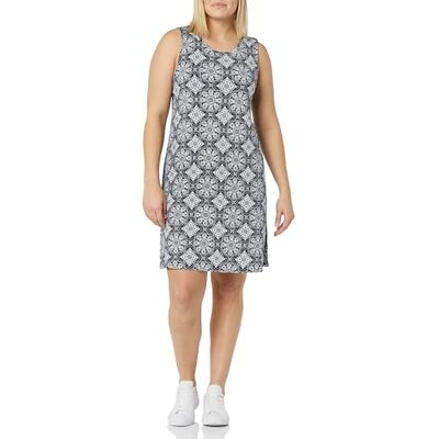Amazon Essentials Damen Tanktop-Swingkleid (erhältlich in Übergröße), Marineblau Kachelmuster, XL Amazon Essentials Damen Tanktop-Swingkleid (erhältlich in Übergröße), Marineblau Kachelmuster, XL