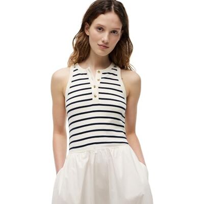Tommy Hilfiger Damen Kleid Gold Button Poplin Mix Midi-Länge, Mehrfarbig (Breton STP Calico/Dark Night Navy), XS Tommy Hilfiger Damen Kleid Gold Button Poplin Mix Midi-Länge, Mehrfarbig (Breton STP Calico/Dark Night Navy), XS