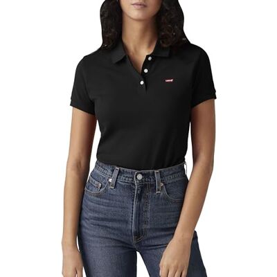 Levi's Damen Housemark Polo Shirt, Caviar, M Levi's Damen Housemark Polo Shirt, Caviar, M