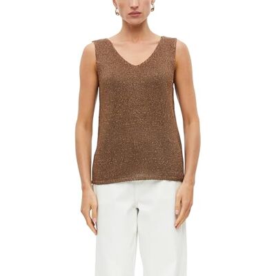 s.Oliver BLACK LABEL s.Oliver Damen Strickpullunder – Regular Fit, Ajourstrick, Metallic-Optik, ärmellos s.Oliver BLACK LABEL s.Oliver Damen Strickpullunder – Regular Fit, Ajourstrick, Metallic-Optik, ärmellos