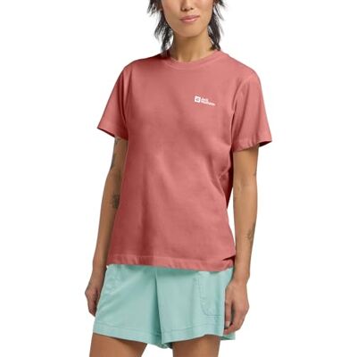Jack Wolfskin Damen Essential W T-Shirt, Mineral Red, L EU Jack Wolfskin Damen Essential W T-Shirt, Mineral Red, L EU