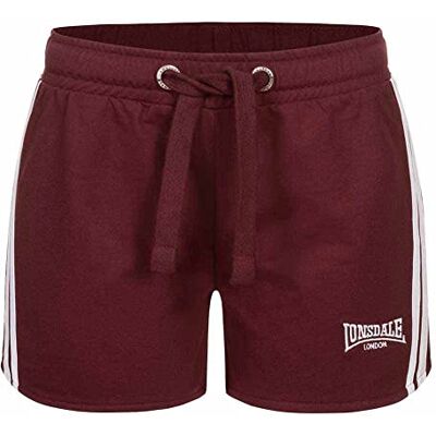 Lonsdale Frauen Shorts CARLOWAY L, Oxblood/White Lonsdale Frauen Shorts CARLOWAY L, Oxblood/White