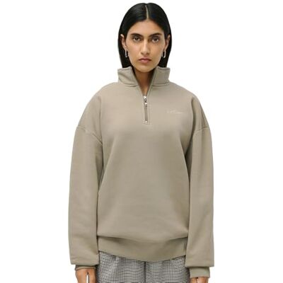 LeGer by Lena Gercke LeGer Jenny Sweater Half Zip Pullover Damen mit Kragen Oversized-Passform Sweatshirt aus Baumwolle Mode für Damen by Lena Gercke Gr. 34-48 LeGer by Lena Gercke LeGer Jenny Sweater Half Zip Pullover Damen mit Kragen Oversized-Passform Sweatshirt aus Baumwolle Mode für Damen by Lena Gercke Gr. 34-48
