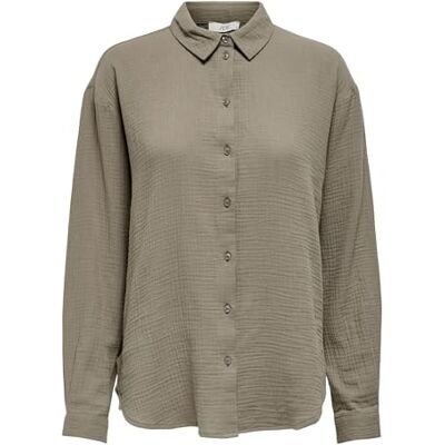 JDY Damen THEIS Life L/S Loose Shirt WVN NOOS Hemd, Brindle, Small JDY Damen THEIS Life L/S Loose Shirt WVN NOOS Hemd, Brindle, Small