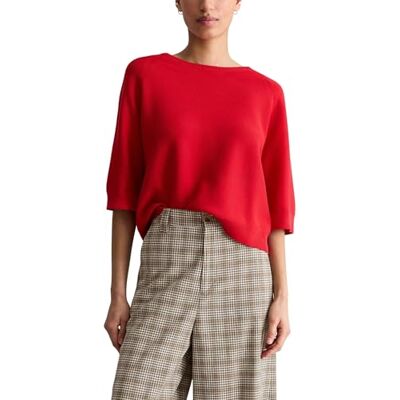 Marc O' Polo Marc OߴPolo Denim Damen Pullover mit Rundhalsausschnitt Relaxed Fit, Rot (Carmine Red), M Marc O' Polo Marc OߴPolo Denim Damen Pullover mit Rundhalsausschnitt Relaxed Fit, Rot (Carmine Red), M