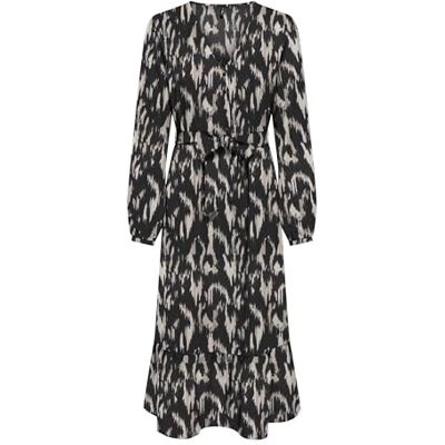 ONLY Damen Onlnova Life Vis Amy Long Dress Kleid, Black/AOP:590 Rough Animal, Small ONLY Damen Onlnova Life Vis Amy Long Dress Kleid, Black/AOP:590 Rough Animal, Small